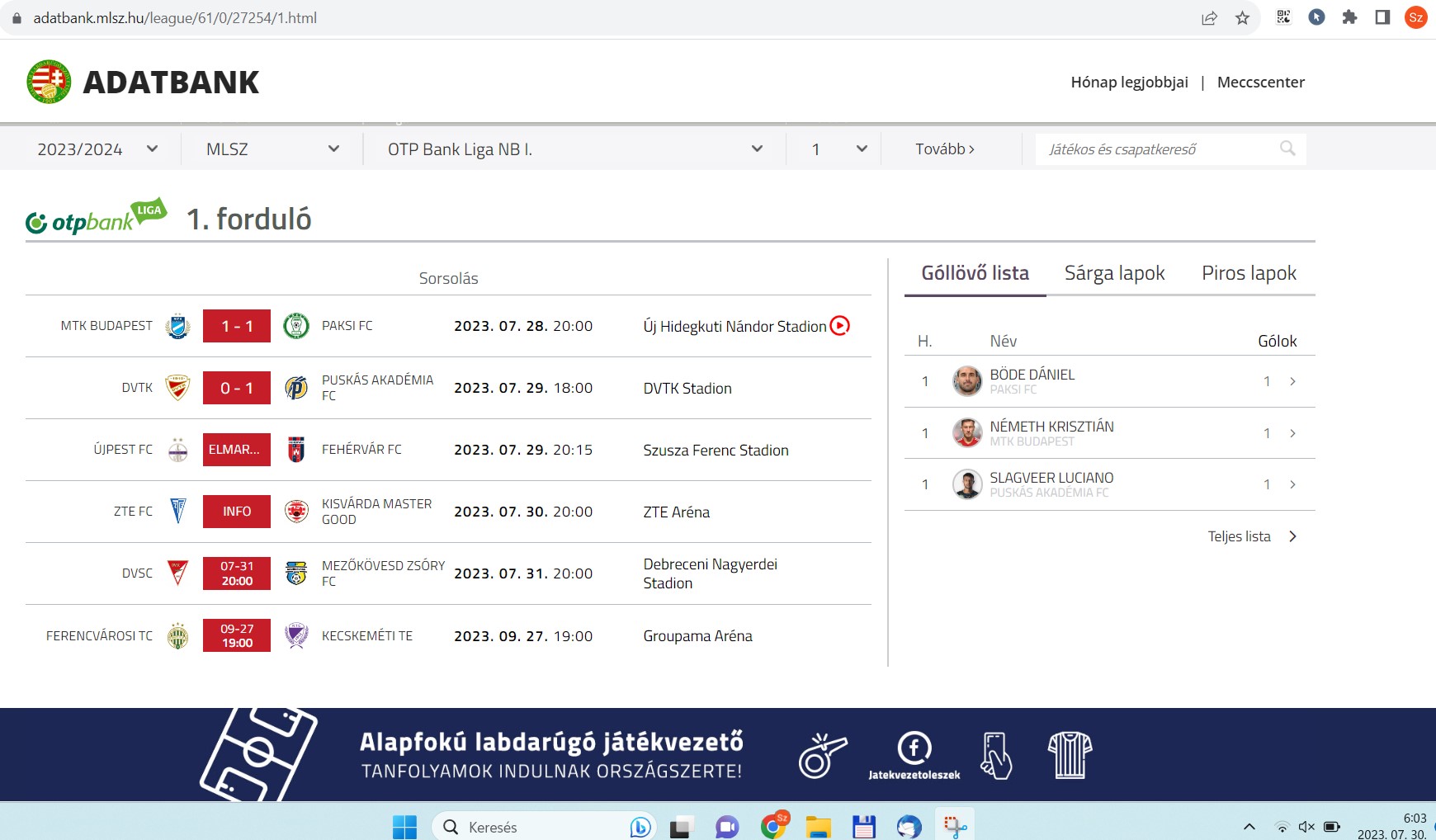 MLSZ: Elmaradt az Újpest - Videoton találkozó