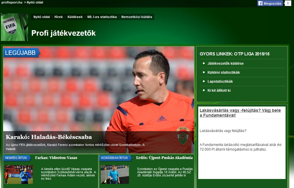 Megújult a profispori.hu